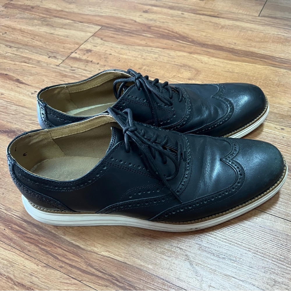 Men's Black Leather Brogue Shoes